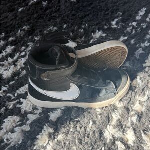 Nike Kids Black and White High-Top Sneakers